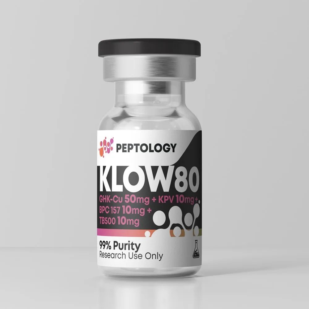 KLOW80 – Mezcla: GHK-Cu 50 mg, TB-500, BPC-157 y KPV 10 mg de cada uno