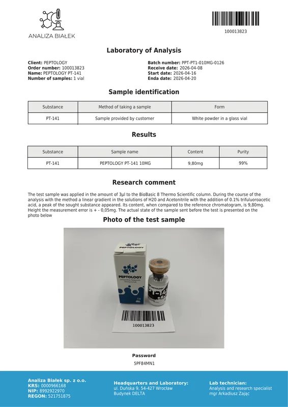 PT-141 (Bremelanotide) 10 mg – Agonista de los receptores de melanocortina – imagen 2